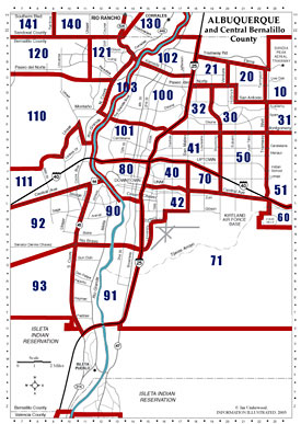 Albuquerque Area Map
